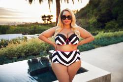 hourglassandclass:Cute shot from Gabi Fresh’s swimsuit line for Swimsuits for All Check out my blog for more body positivity and curves :)