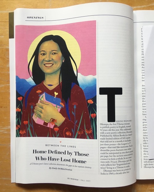 “Home defined by those who have lost home”.Portrait of poet Tsering Wangmo Dhompa for Tricycle: The 