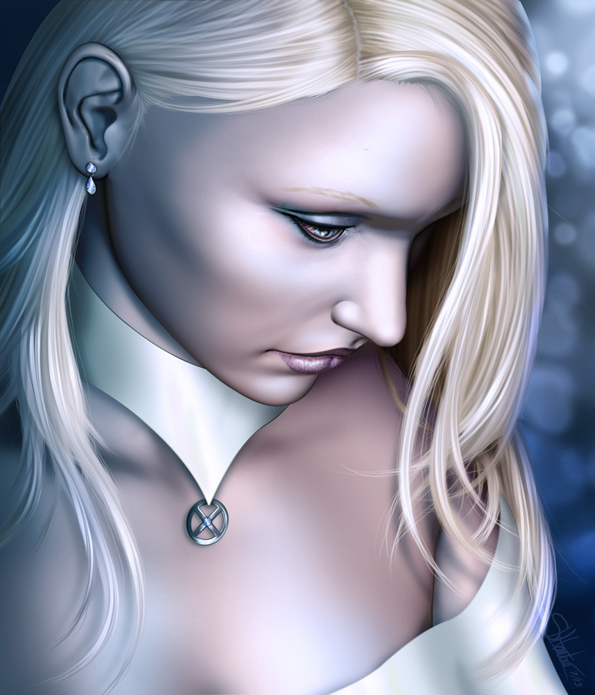 lulubonanza:  Emma Frost - Portrait of a Queen by lilyinblue