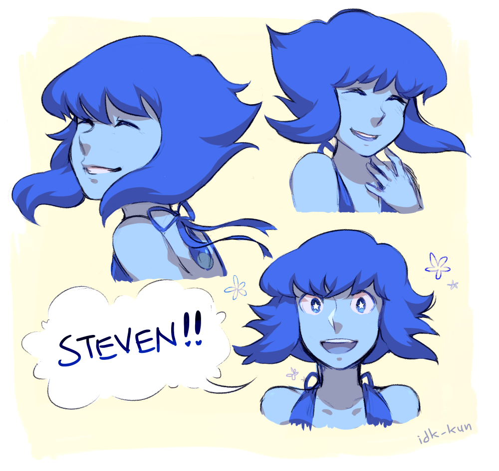 idk-kun:  some smiley Lapies. Probably happy because she hung out with Steven the