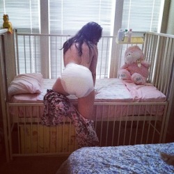 badlilblubunny:  “Show Daddy that cute little diapered butt, baby..”