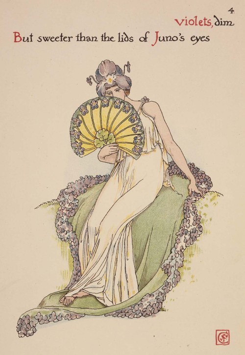 heaveninawildflower: ‘Violets, dim but sweeter than the lids of Juno’s eyes’ (1906) illustration by 
