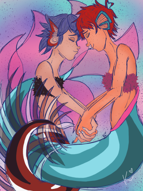 seasonofthegeek: MerMay 2019 Day 17: Kagami and OndineRequested by @miraculouslysam &lt;3 AHHHH 