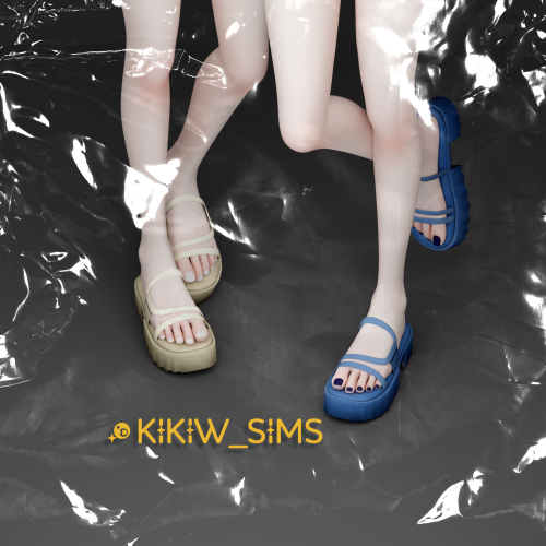 kikiw-sims: [KIKIW] A pair of simple beach shoes Post becomes public on  5/13/2022 *New mesh*6 color