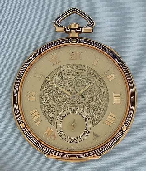 ofgodsandthieves: treasures-and-beauty: Fine and scarce Jules Jurgensen 18K gold and enamel Art Deco