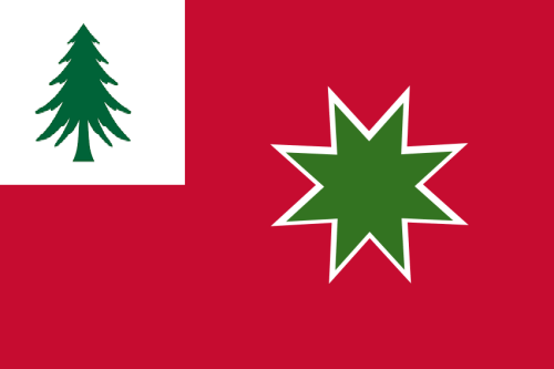 Redesigned all the flags of New England around the idea of them being defaced New England Flags, muc