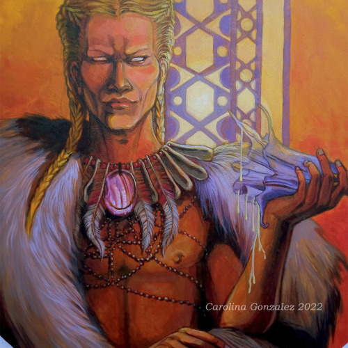 carolinayourspiritmaster: The First Prophet – acrylic on canvas, 45 x 45 cms.A new painting has been