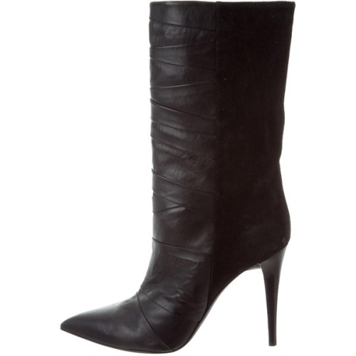 Pre-owned Narciso Rodriguez Leather Ankle Boots ❤ liked on Polyvore (see more black ankle boots)