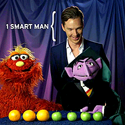 muchadoaboutbenedict:  sallydonovan:  Benedict Cumberbatch on Sesame Street  Dying