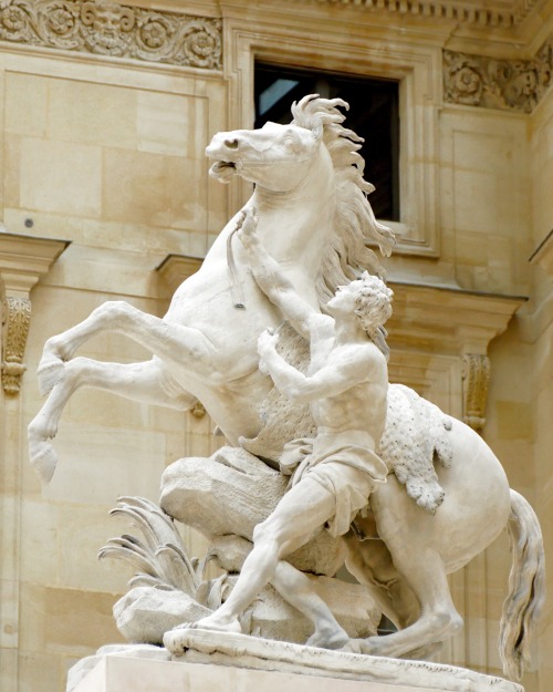 art-nimals: Guillaume Coustou, Horse for the Marly castle, 1743 - 1745, marble, Louvre museum.