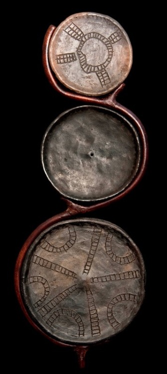 Terracotta lip plates from the Mursi people of the Lower Omo Valley, southeastern Ethiopia | 19th ce