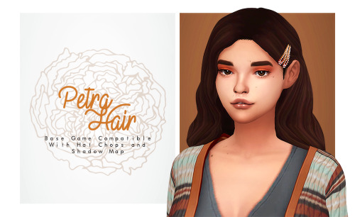 Petra Hair v2BGC;Comes will all 24 EA hair colors;Hat Compatible;Pins by @enriques4;Custom Thumbnail