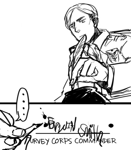 vwyn19:  just caught up with snk and erwin writing with his non dominant hand gives me life.