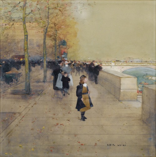 Luigi Loir - Fillettes sur les quais, place du Châtelet 