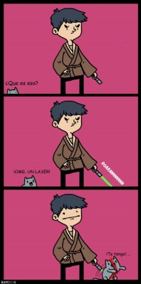 masmemes:  Los riesgos de ser un jedi teniendo un gato http://ift.tt/1v0xZWU 