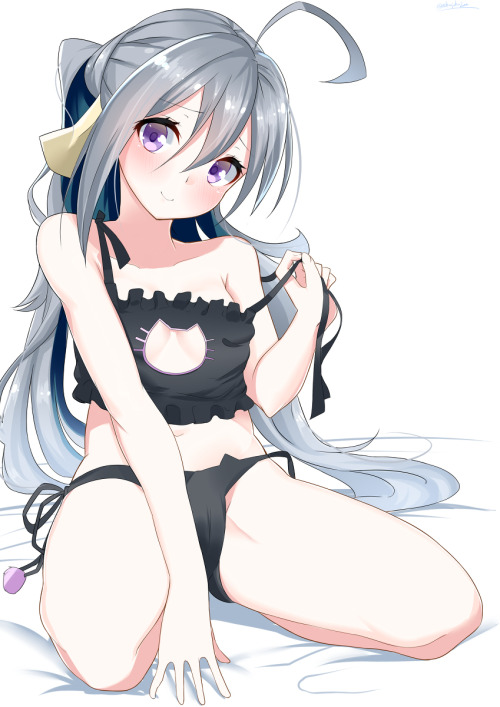 little-miss-ayumi: lewd-lounge: Pettanko Cat Lingerie set requested by @mexiwolf All art is s