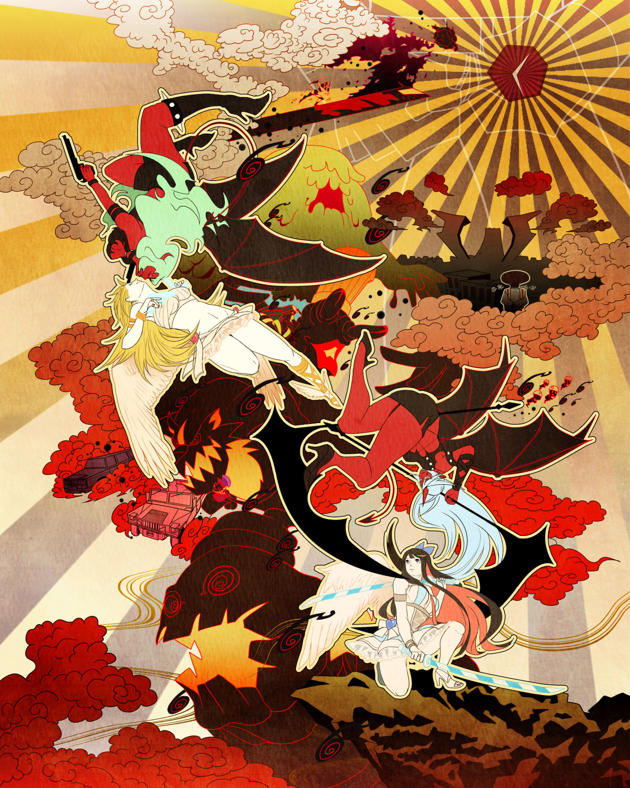 animesuplex:  Illustrations by ヒコ » Featured on A N I M E S U P L E Xϟ 
