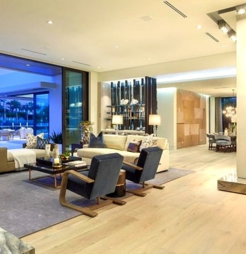 Contemporary Living Room In Miami
