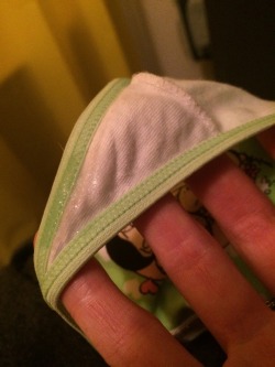 missysdirtypanties:  Andd just went to the bathroom and noticed how wet they are… ;)