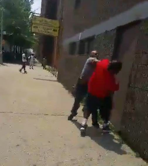 4mysquad:  NY Street thugs  Two men just came from the pizza shop walking home got