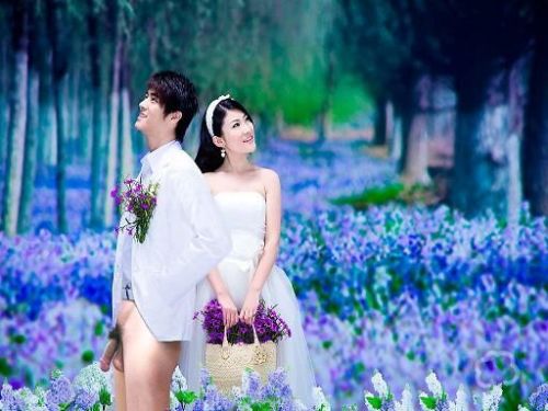 Porn Pics mantop1069:  看到這樣如此養眼的結婚照.尤其新郎讓我濕了…