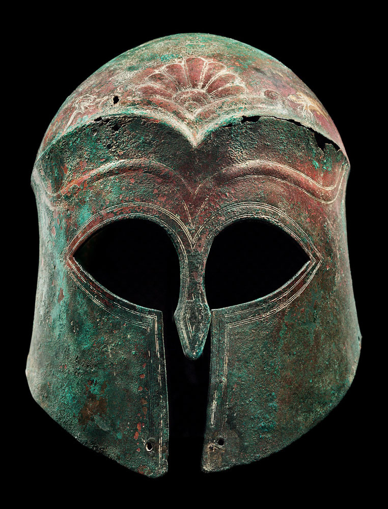 peashooter85:  Bronze Corinthian type helmet, Greece, 6th century BCfrom Phoenix