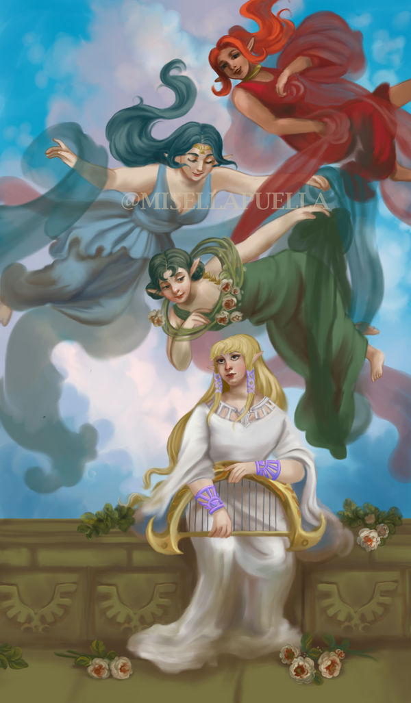 Hylia and the Three Goddesses / master study (Struggled with this one a lot and gave up lol)