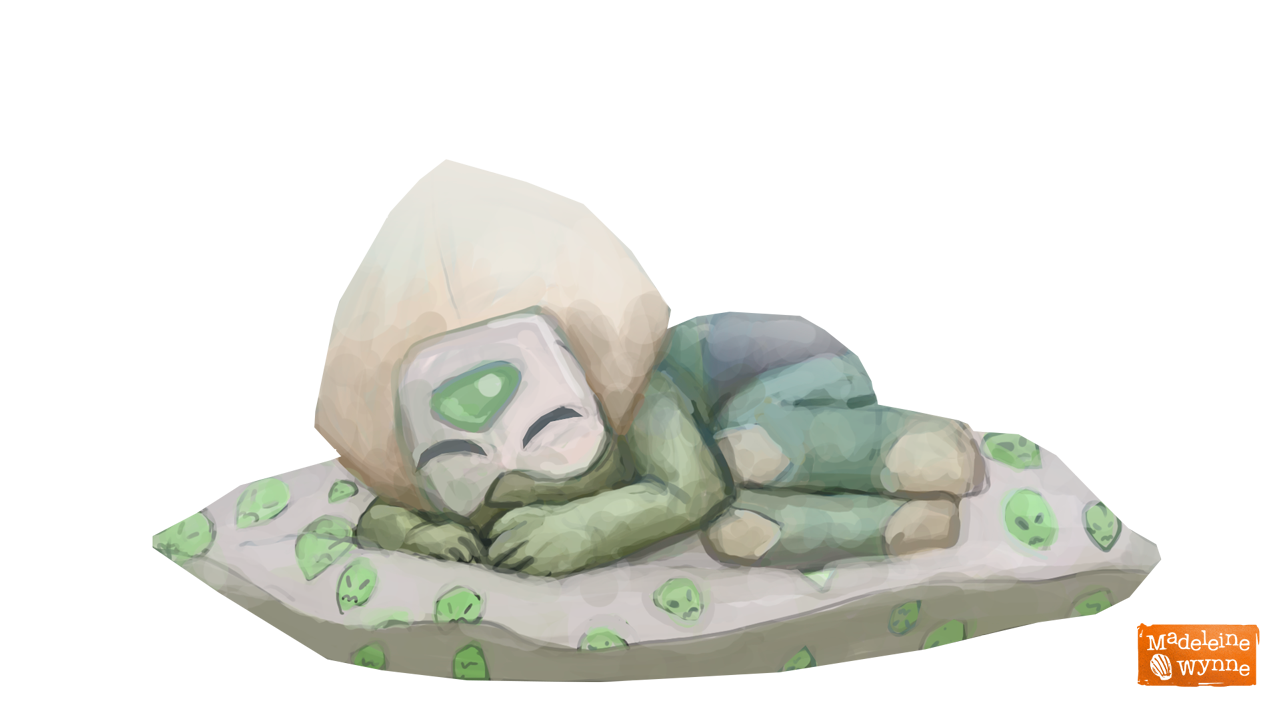 madeleinelovescolours:  Peridot learns how to sleep 