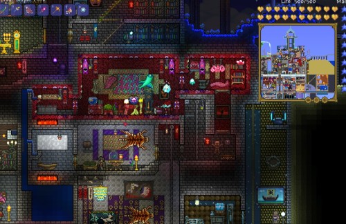 adt-terraria:  My terraria oc’s house now ! 