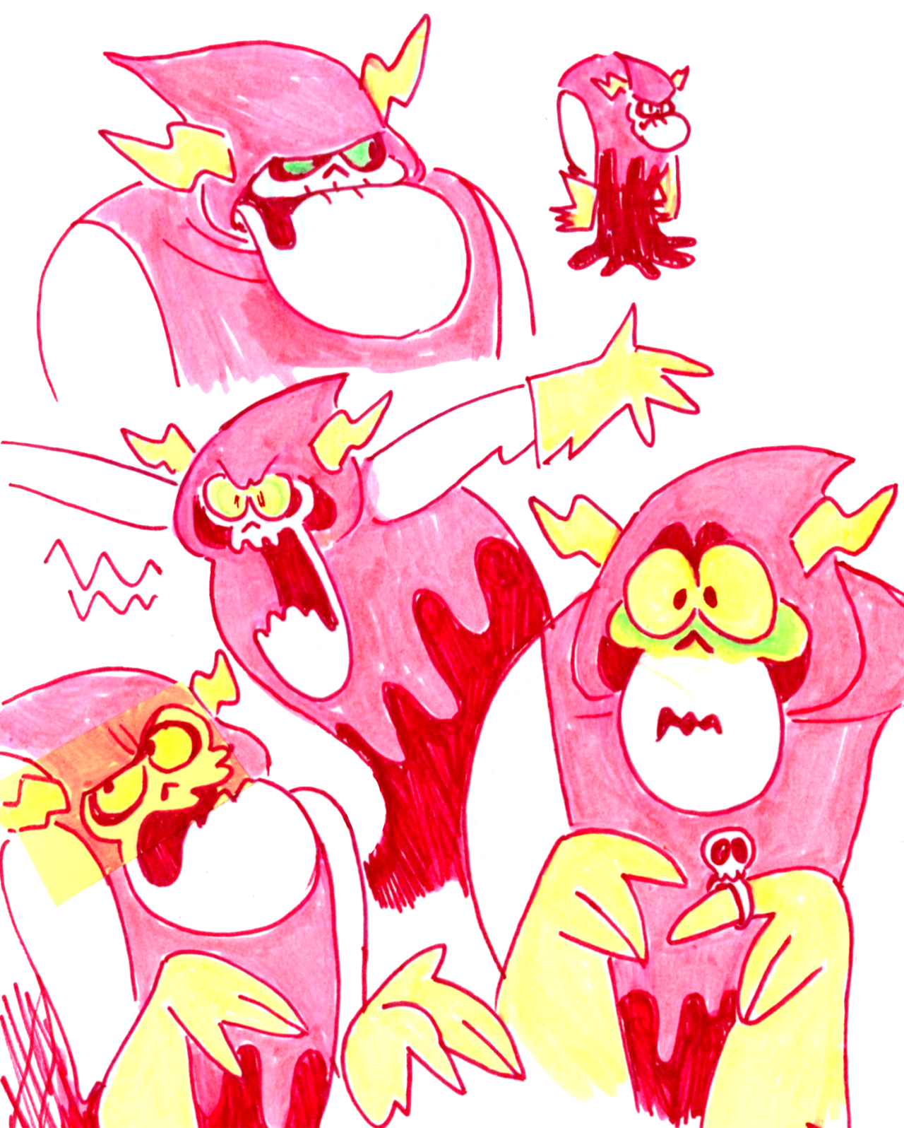emicago:  pink inktobers 4+5 (pinktobers?) of my fav incompetent villain duo :* 
