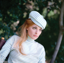 Sharon Tate on the set of The Wrecking Crew