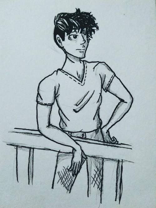 Another Random Guy I Drew And Inked. I Find Him Kind Of Strange. (Though I Kinda Like The Weird Hair.)