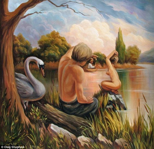 asylum-art:  Mind-Blowing Illusion Paintings by Oleg Shuplyak - Find Hidden Figures