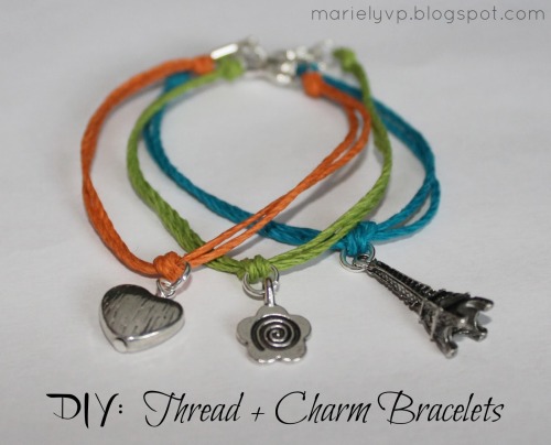 DIY Cheap and Easy Charm Bracelets Tutorial from Sensational Creation here. You can use a siding kno