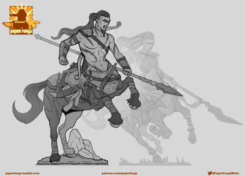 paperforge: Working on a new centaur mini to go with our previous one!