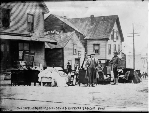 Great Fire of 1911, Bangor, Maine.On April 30, 1911, a small fire in a shed on Broad Street was spre