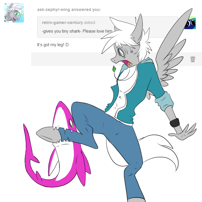 ask-zephyr-wing:  retro-gamer-century:  Shhh…. He just wants love!  My leg!! D: