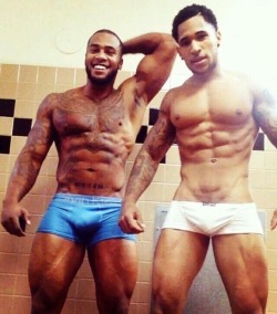 tightandwett:  Could u image these two niggas walking around the gym locker room? Wet dream!