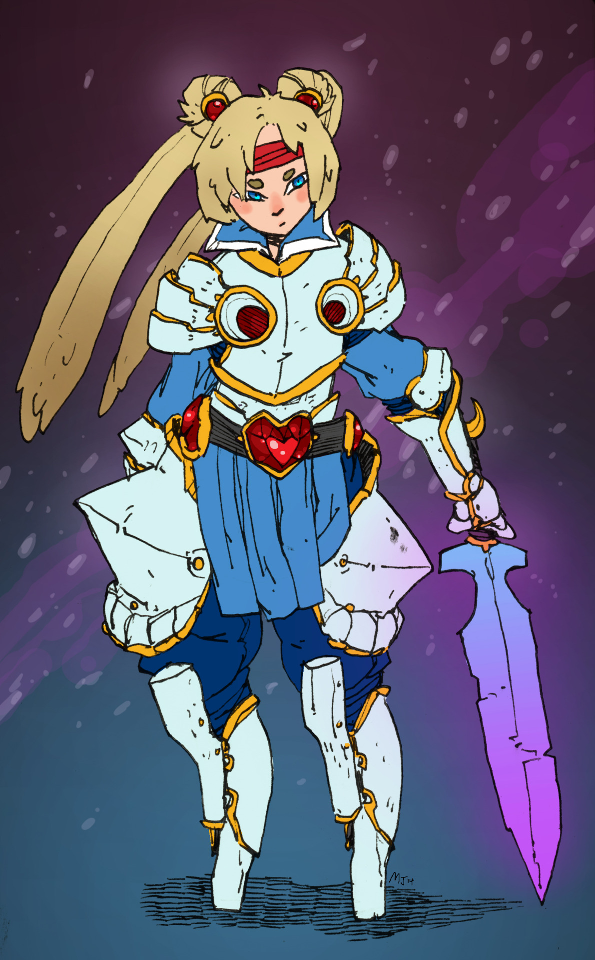 freelance-sharkbaby:  Sketch Dailies: Armored Princess Sailor Moon 