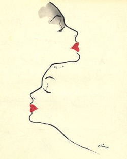 noonesnemesis:  Double Rouge by Pierre Simon for Rigaud Cosmetics 1949 