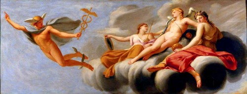 Classic-Art:  Life Of Cupid - Cupid Ordering Mercury To Announce His Power To The