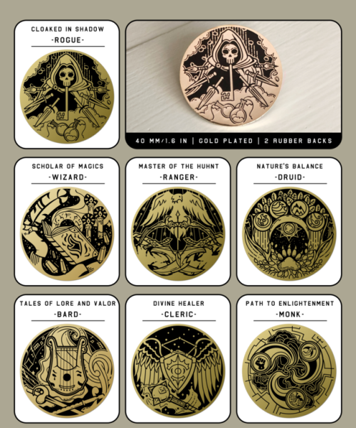 doizedemos: A new enamel pin series in the works! It’s up on Kickstarter right now, but I for 