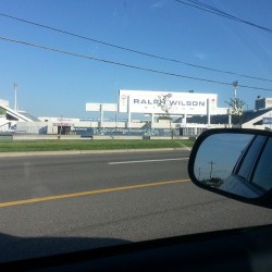 Interview at Ralph Wilson Stadium. Wish me luck. #BillsMafia