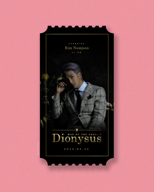 ly-singularity:bts movie ticket design concept: dionysusinspired by custom movie tickets in south ko