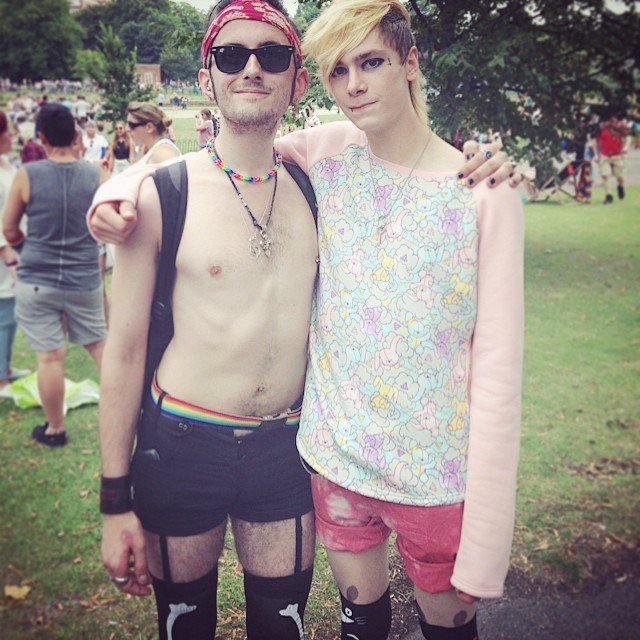 eagle-summers:  Brighton pride! Bumped into lilpup on the way there, had an awesome