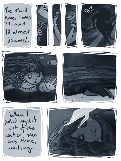 thecarvingwitch:charminglyantiquated:a morbid little comic about bansheesbeautiful 