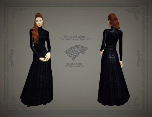 This is my attempt at the dress Sansa wears to the banquet in season 8. It was a little tough to mak