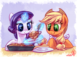 rarijackdaily:Serving apple crumble for dessert.