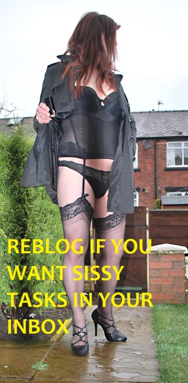 sissycockholes: sissybottomslutjoann: ts-cd-shemale-lover: feminization: Reblog if you want sissy ta