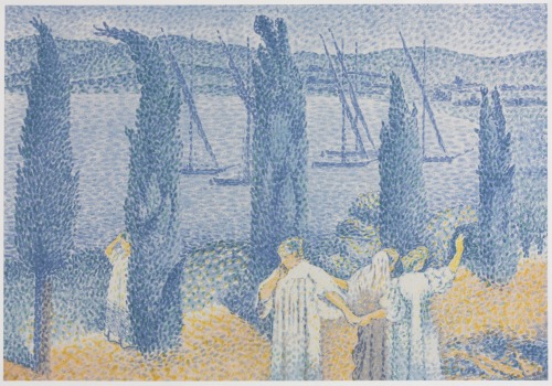 The Promenade (Landscape with Cypresses), La Promenade (Paysage aux cyprès), Henri-Edmond Cross, 189